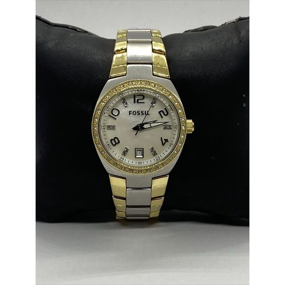 Fossil Colleague AM4183 Women's Stainless Steel Analog Dial Quartz Watch EY75 - Picture 1 of 12